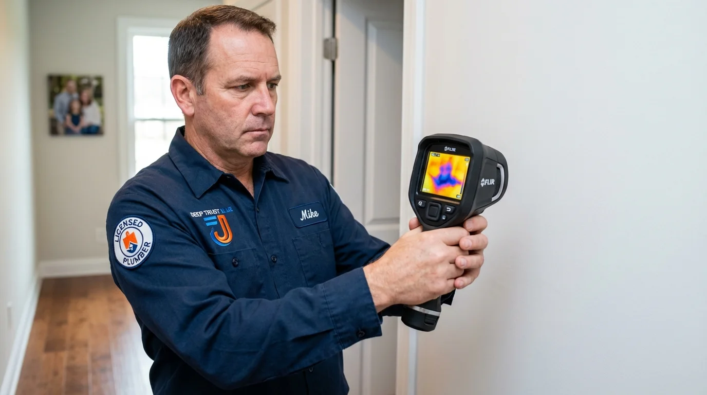 Thermal imaging leak detection by Johns Plumbing LLC in Valmeyer